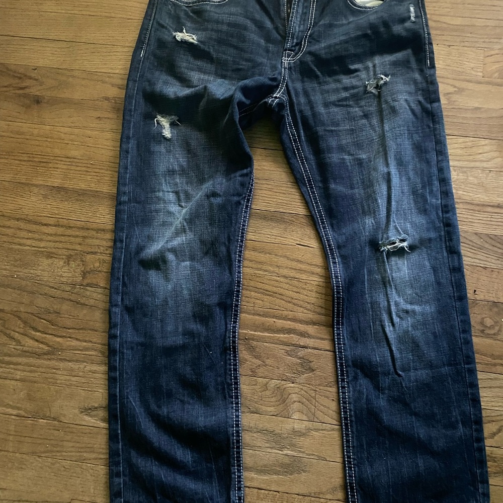 American Eagle Outfitters Men's Dark Blue denim relaxed fit
